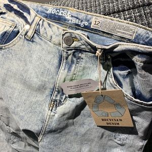 Rocks & Indigo Stoned Washed Recycled Denim! Made from recycled plastic bottles!